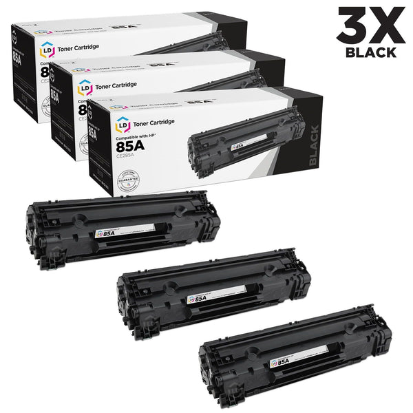 Compatible Replacements for Hewlett Packard CE285A (HP 85A) Set of 3 Black Laser Toner Cartridges LaserJet Pro M1132 M1138 M1139 M1212nf M1217nfw MFP M1219nf P1102 P1109W EasyOptionXY LLC
