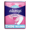 Always Thin No Feel Protection Daily Liners Regular Absorbency Unscented; 162 Ct EasyOptionXY LLC