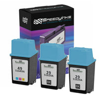 Speedy Remanufactured Cartridge Replacement for HP 29 & HP 49 (2 Black, 1 Tri-Color , 3-Pack) EasyOptionXY LLC