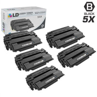 LD Products Compatible Toner Cartridge Replacements for HP 55X CE255X High Yield (Black, 5-Pack) EasyOptionXY LLC