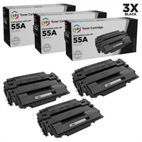 LD Compatible Replacement for HP 55A CE255A Black Toner Cartridge 3-Pack for 500 MFP M525dn, 500 MFP M525f, flow MFP M525c, M521dn MFP, MFP M521dw, P3010, P3015, P3015d, P3015dn, P3015n, P3015x EasyOptionXY LLC