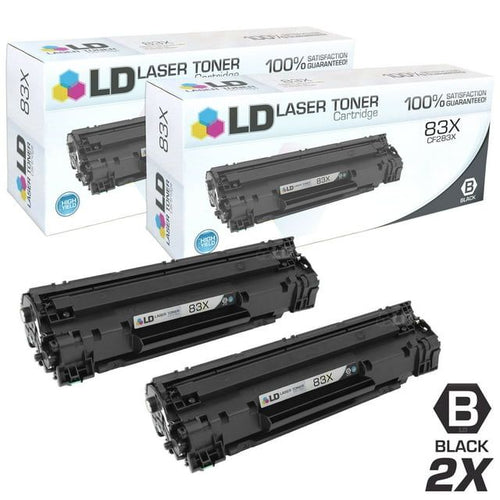 Compatible Replacements for HP CF283X / 83X Set of 2 High Yield Black Laser Toner Cartridges LaserJet Pro M201dw MFP M225dn MFP M225dw M225nw EasyOptionXY LLC