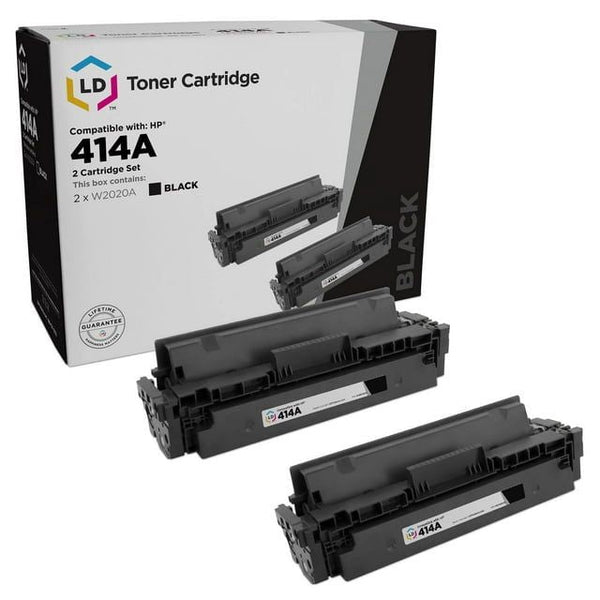 LD Products Compatible for HP 414A / W2020A Black Toner Cartridges 2-Pack For Color LaserJet M454dn, Pro M454dw, Pro MFP M479dw, Pro MFP M479fdn, Pro MFP M479fdw EasyOptionXY LLC