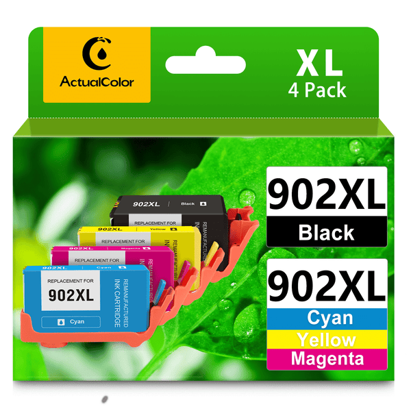 902XL Ink Cartridges for HP Ink 902 Combo Pack HP 902 Ink Cartridge for Officejet Pro 6975 6968 6962 6958 6970 6978 6960 6950 6954 6951 Printer (Black Cyan Magenta Yellow, 4 Pack) EasyOptionXY LLC