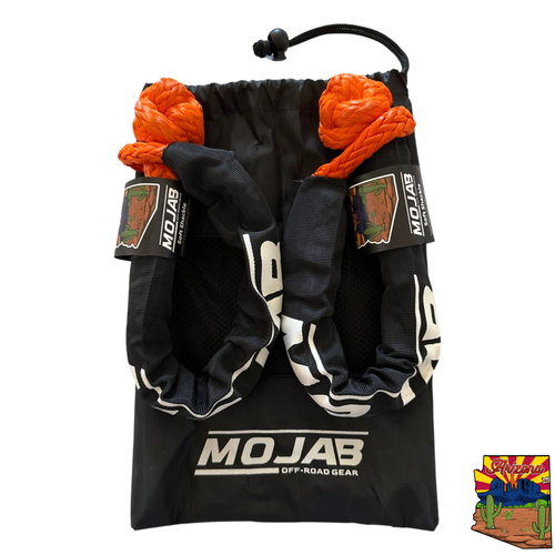 Soft Shackle 3/8'' x 22” with sleeve and bag (Set of 2 Shackles) (Lifetime Warranty) MOJAB OFFROAD