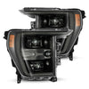 AlphaRex 21-23 Ford F150 / 21-23 Ford F150 Raptor LUXX-Series LED Projector Headlights Alpha-Black OffRoadUSA.com