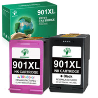 901 Ink HP 901XL Ink Cartridges Replacement For 901 HP Ink Cartridges 901 Ink Cartridge For use in HP Officejet G510a, G510g, G510n, J4524, J4540, J4550, J4580, J4624, J4660, J4680, 1 Black & 1 Color EasyOptionXY LLC