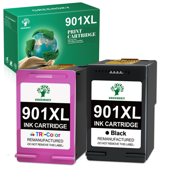 901 Ink HP 901XL Ink Cartridges Replacement For 901 HP Ink Cartridges 901 Ink Cartridge For use in HP Officejet G510a, G510g, G510n, J4524, J4540, J4550, J4580, J4624, J4660, J4680, 1 Black & 1 Color EasyOptionXY LLC