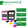 901 Ink HP 901XL Ink Cartridges Replacement For 901 HP Ink Cartridges 901 Ink Cartridge For use in HP Officejet G510a, G510g, G510n, J4524, J4540, J4550, J4580, J4624, J4660, J4680, 1 Black & 1 Color EasyOptionXY LLC