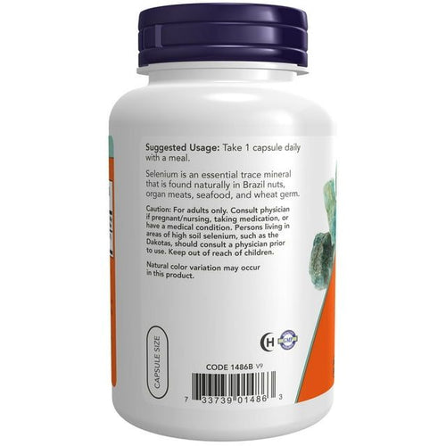 NOW Supplements, Selenium (L-Selenomethionine) 200 mcg, Essential Mineral*, 180 Veg Capsules EasyOptionXY LLC