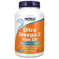 NOW Supplements, Ultra Omega-3 Molecularly Distilled and Enteric Coated, 180 Softgels EasyOptionXY LLC