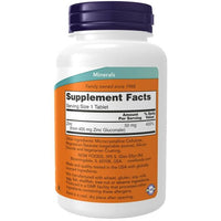 NOW Supplements, Zinc (Zinc Gluconate) 50 mg, Supports Enzyme Functions*, Immune Support*, 250 Tablets EasyOptionXY LLC
