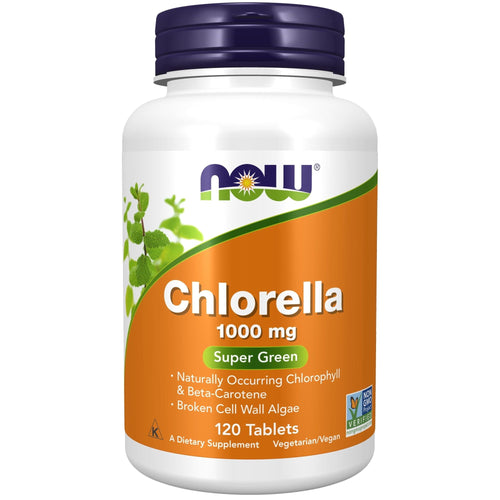 NOW Supplements, Chlorella 1000 mg with naturally occurring Chlorophyll, Beta-Carotene, mixed Carotenoids, Vitamin C, Iron and Protein, 120 Tablets EasyOptionXY LLC