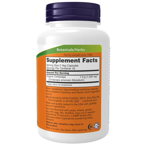 NOW Supplements, Cordyceps (Cordyceps sinensis)750 mg, Healthy Immune Support*, 90 Veg Capsules EasyOptionXY LLC