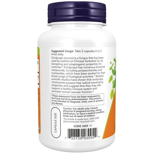 NOW Supplements, Cordyceps (Cordyceps sinensis)750 mg, Healthy Immune Support*, 90 Veg Capsules EasyOptionXY LLC