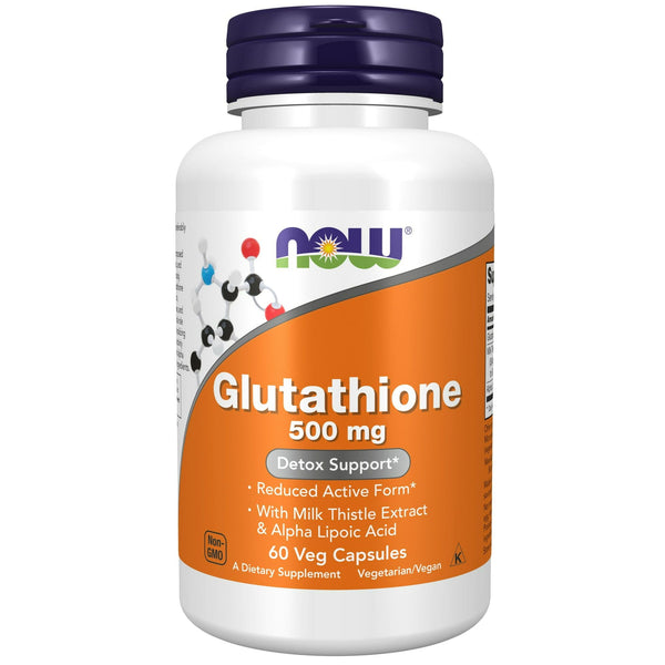 NOW Supplements, Glutathione 500 mg, With Milk Thistle Extract & Alpha Lipoic Acid, Free Radical Neutralizer*, 60 Veg Capsules EasyOptionXY LLC