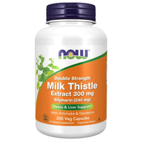 NOW Supplements, Milk Thistle Extract, Double Strength 300 mg, Silymarin (240 mg), Supports Liver Function*, With Artichoke and Dandelion, 200 Veg Capsules EasyOptionXY LLC