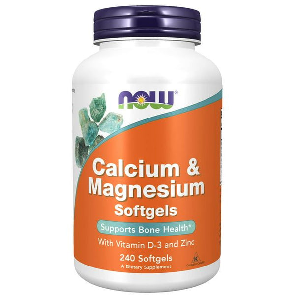 NOW Supplements, Calcium & Magnesium with Vitamin D-3 and Zinc, Supports Bone Health*, 240 Softgels EasyOptionXY LLC