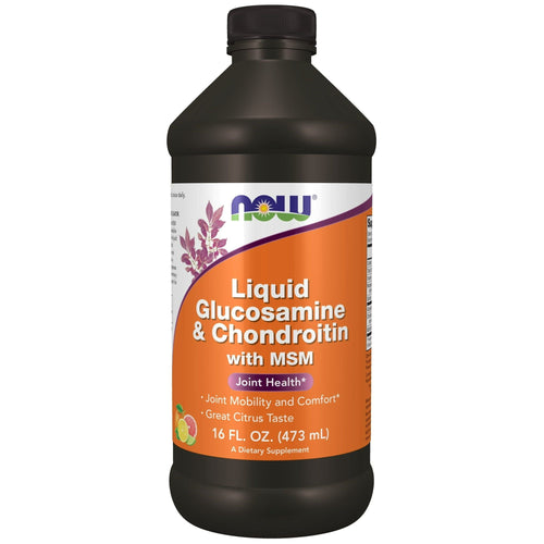 NOW Supplements, Glucosamine & Chondroitin with MSM, Liquid, Joint Health, Mobility and Comfort*, 16-Ounce EasyOptionXY LLC