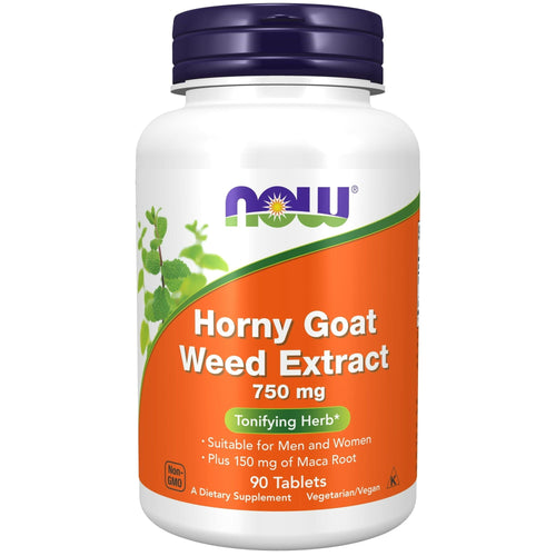 NOW Supplements, Horny Goat Weed Extract 750 mg Plus 150 mg of Maca Root, Tonifying Herb*, 90 Tablets EasyOptionXY LLC