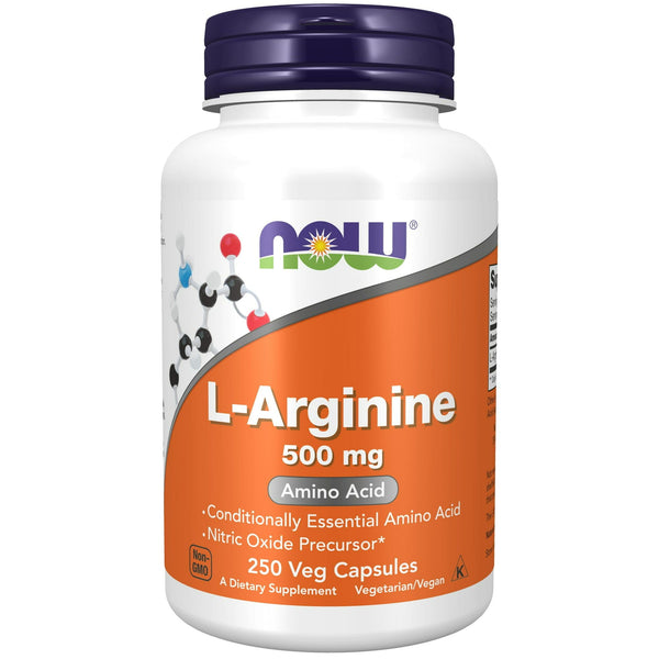 NOW Supplements, L-Arginine 500 mg, Nitric Oxide Precursor*, Amino Acid, 250 Veg Capsules EasyOptionXY LLC