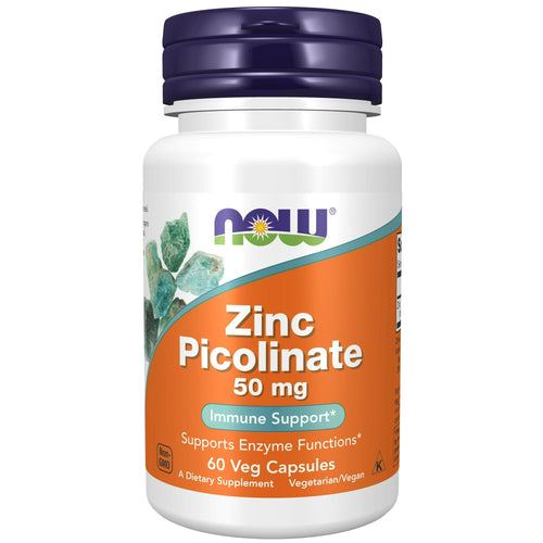 NOW Supplements, Zinc Picolinate 50 mg, Supports Enzyme Functions*, Immune Support*, 60 Veg Capsules EasyOptionXY LLC