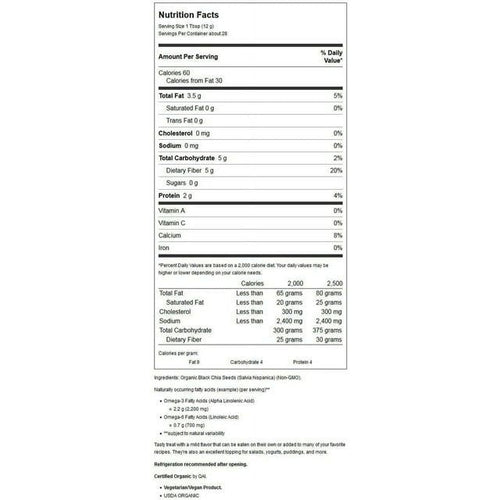 NOW Foods Real Food Organic Chia Seed 12 oz EasyOptionXY LLC