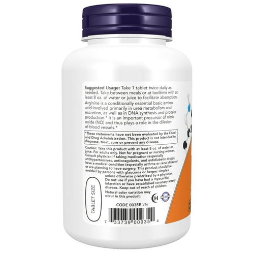 NOW Supplements, L-Arginine 1,000 mg, Nitric Oxide Precursor*, Amino Acid, 120 Tablets EasyOptionXY LLC