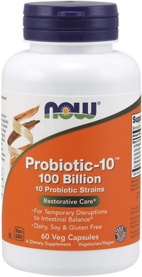 NOW Supplements, Probiotic-10?, 100 Billion, with 10 Probiotic Strains,Dairy, Soy and Gluten Free, Strain Verified, 30 Veg Capsules EasyOptionXY LLC
