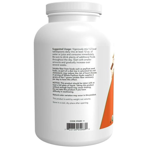 Whole Psyllium Husks, Organic - 12 oz. EasyOptionXY LLC
