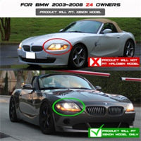 Spyder BMW Z4 03-08 Projector Headlights Xenon/HID Model Only - LED Halo Black PRO-YD-BMWZ403-HID-BK OffRoadUSA.com