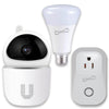 3-Pc. Smart Home Starter Kit with WiFi enabled: HD Camera, Plug, & Bulb Jupiter Gear