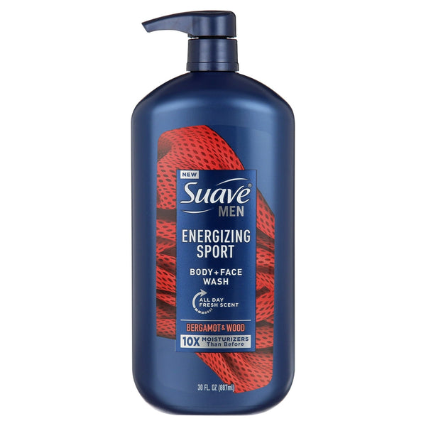 Suave Men Face & Body Wash, Energizing Sport, All Skin Types 30 oz EasyOptionXY LLC