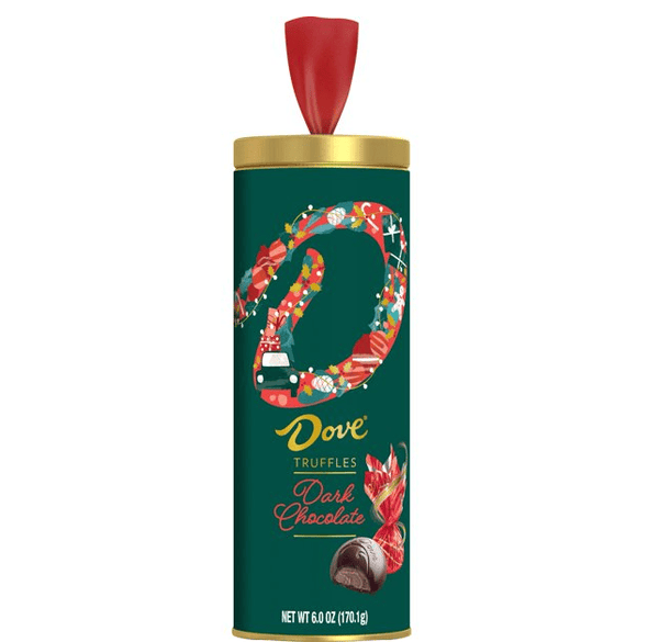 DOVE Silky Smooth Dark Chocolate Truffles Holiday Gift Tin EasyOptionXY LLC