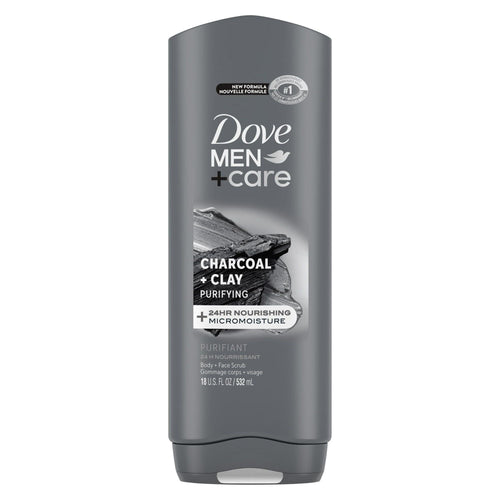 Dove Men+Care Purifying Hydrating Face and Body Wash, Charcoal and Clay, 18 fl oz EasyOptionXY LLC