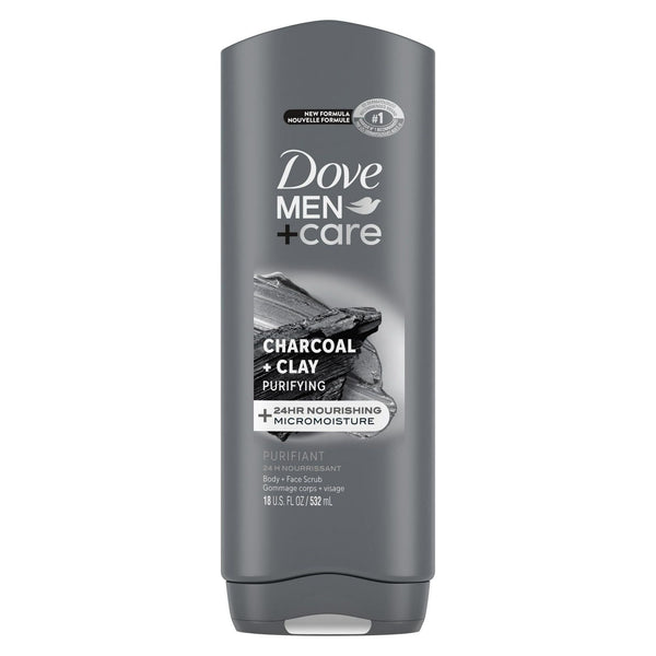 Dove Men+Care Purifying Hydrating Face and Body Wash, Charcoal and Clay, 18 fl oz EasyOptionXY LLC