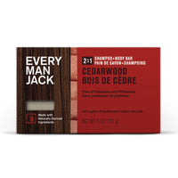Every Man Jack Cedarwood Mens 2-in-1 Bar Soap - Wash and Shampoo for All Skin and Hair Type - 5oz EasyOptionXY LLC