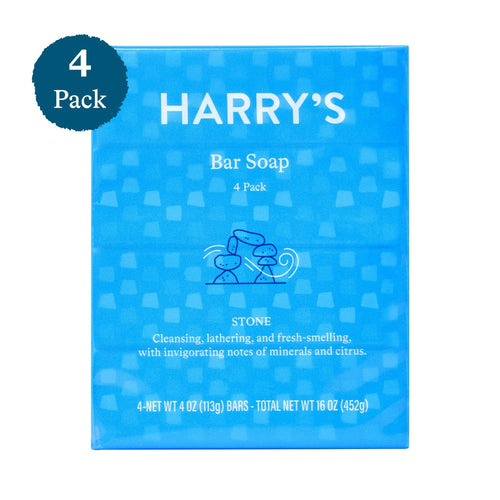 Harry's Men's Cleansing Bar Soap, Stone Scent, 4 oz, 4 Pack EasyOptionXY LLC
