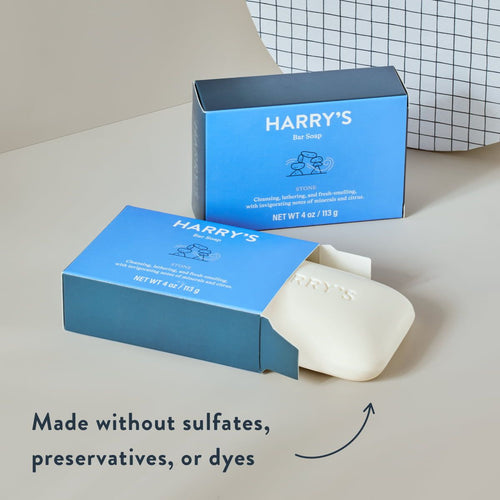 Harry's Men's Cleansing Bar Soap, Stone Scent, 4 oz, 4 Pack EasyOptionXY LLC