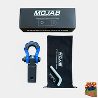 2'' Aluminum Hitch Receiver with Steel D-Shackle (LIFETIME WARRANTY) MOJAB OFFROAD