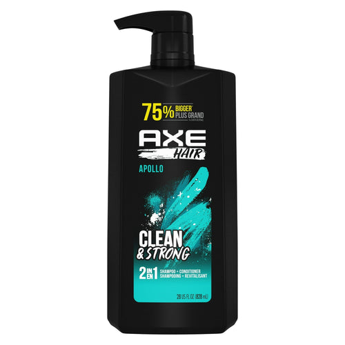 Axe Apollo Moisturizing 2-in-1 Shampoo and Conditioner, Sage and Cedarwood, 28 fl oz EasyOptionXY LLC