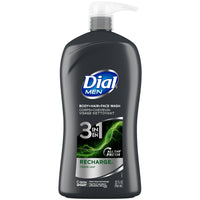 Dial Men 3in1 Body, Hair and Face Wash, Recharge, 32 fl oz EasyOptionXY LLC