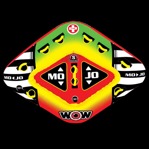 WOW Sports Mojo 1- 3 Person Towable Water Tube For Pool and Lake (16-1070) Jupiter Gear