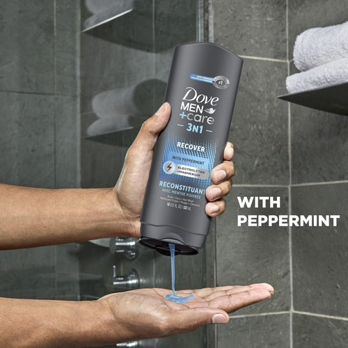 Dove Men+Care Recover Hydrating 3-in-1 Body Wash, Peppermint, 18 fl oz EasyOptionXY LLC