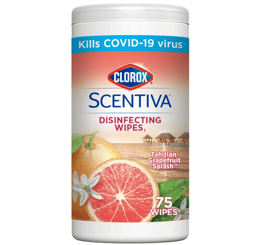 Clorox Scentiva Wipes; Bleach Free Cleaning Wipes; Tahitian Grapefruit Splash; 75 Count EasyOptionXY LLC