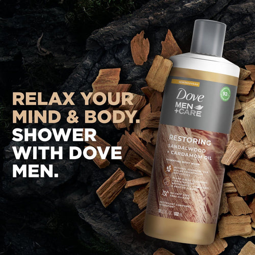 Dove Men+Care Restoring Hydrating Body Wash, Sandalwood and Cardamom, 18 fl oz EasyOptionXY LLC