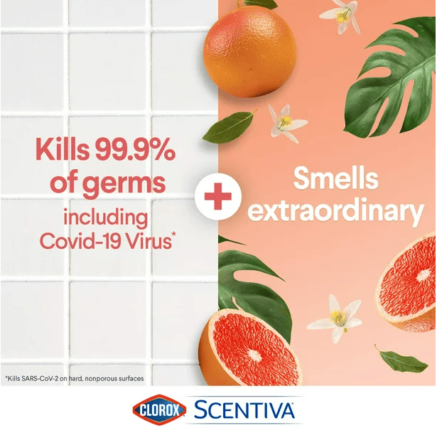 Clorox Scentiva Wipes; Bleach Free Cleaning Wipes; Tahitian Grapefruit Splash; 75 Count EasyOptionXY LLC