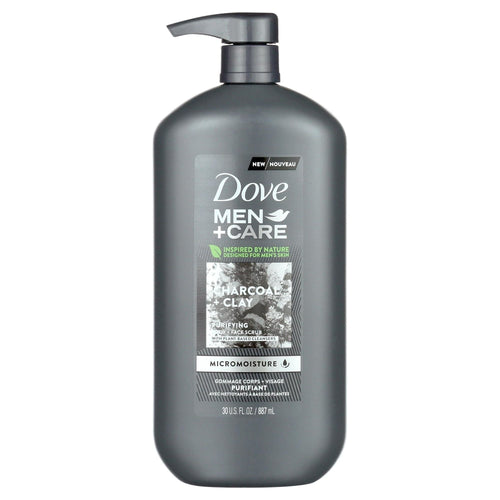 Dove Men+Care Purifying Hydrating Face and Body Wash, Charcoal and Clay, 30 fl oz EasyOptionXY LLC