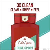Old Spice High Endurance Body Wash for Men, Pure Sport Scent, 24 fl oz, Pack of 2 EasyOptionXY LLC