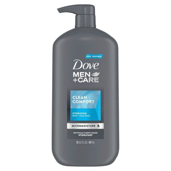 Dove Men+Care Clean Comfort Hydrating Face and Body Wash, 30 fl oz EasyOptionXY LLC